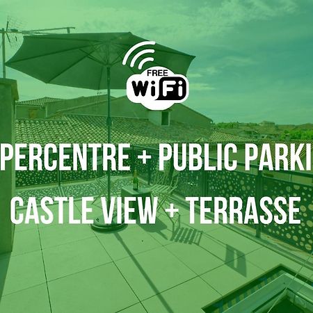 Mon Toit Carcassonnais •Hypercentre •Terrasse •Vue Appartement Carcassonne Buitenkant foto