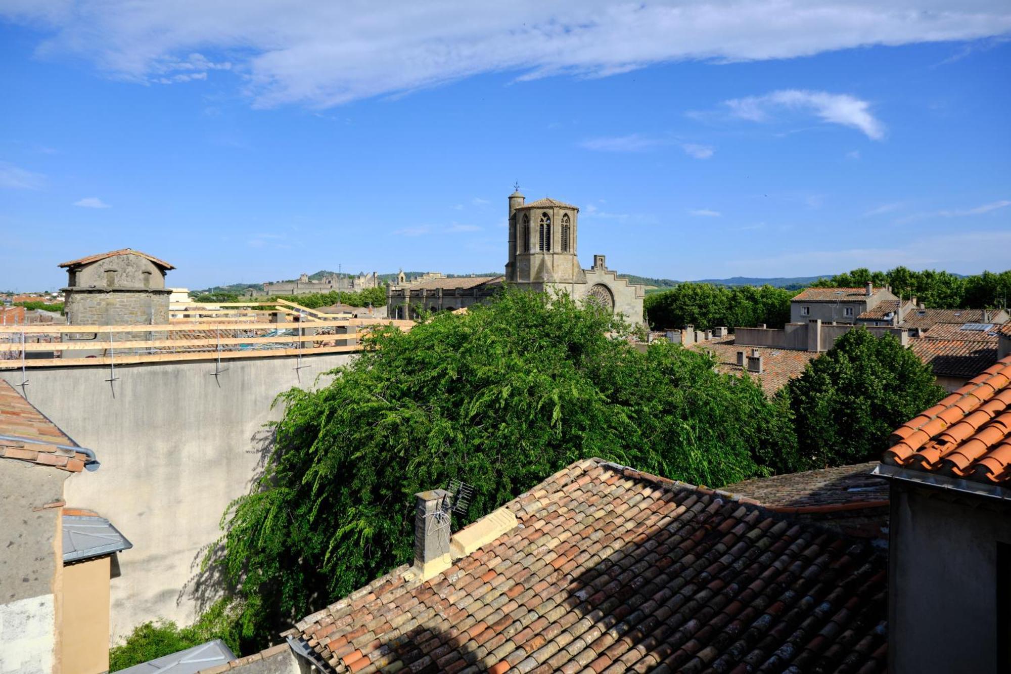 Mon Toit Carcassonnais •Hypercentre •Terrasse •Vue Appartement Carcassonne Buitenkant foto