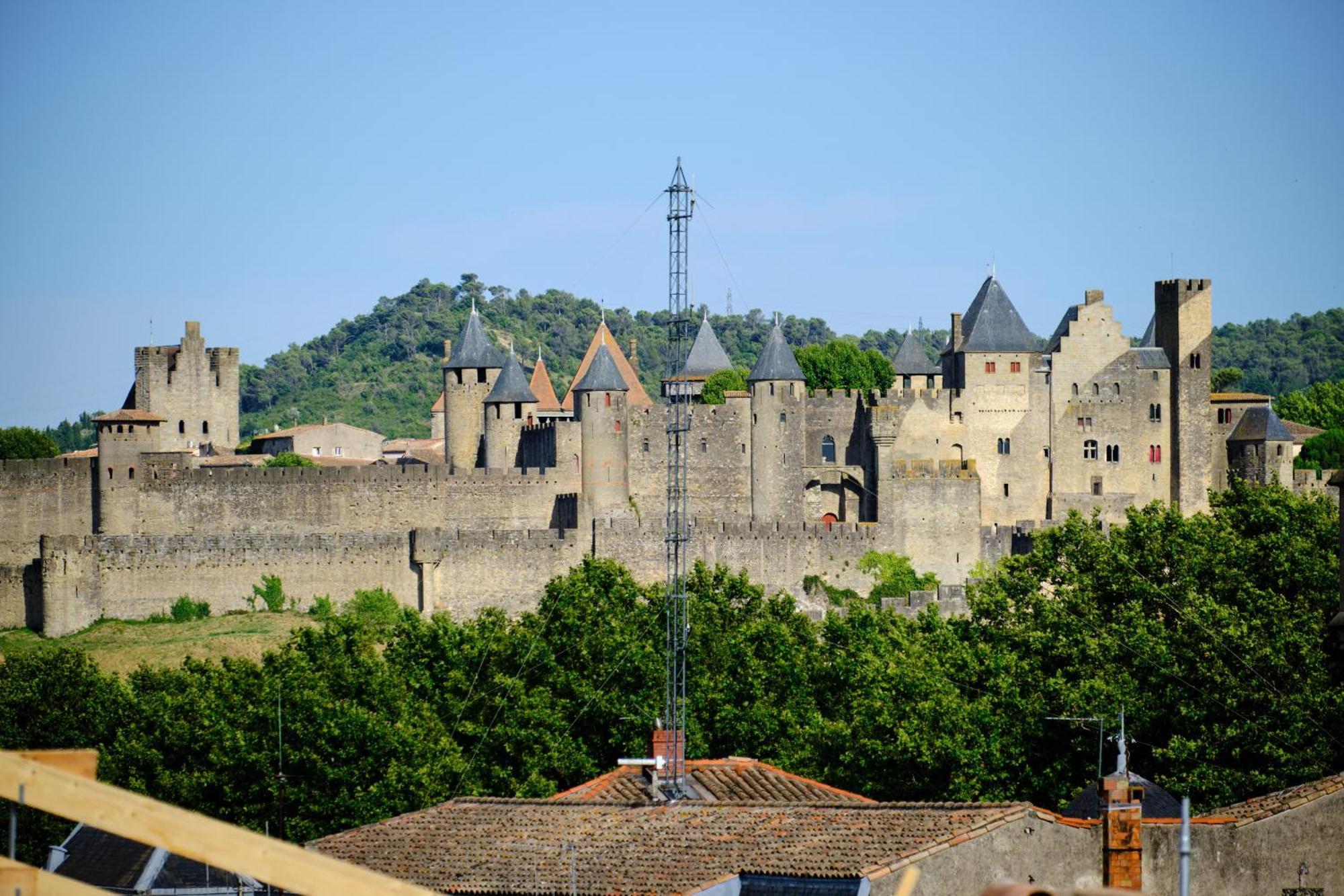 Mon Toit Carcassonnais •Hypercentre •Terrasse •Vue Appartement Carcassonne Buitenkant foto