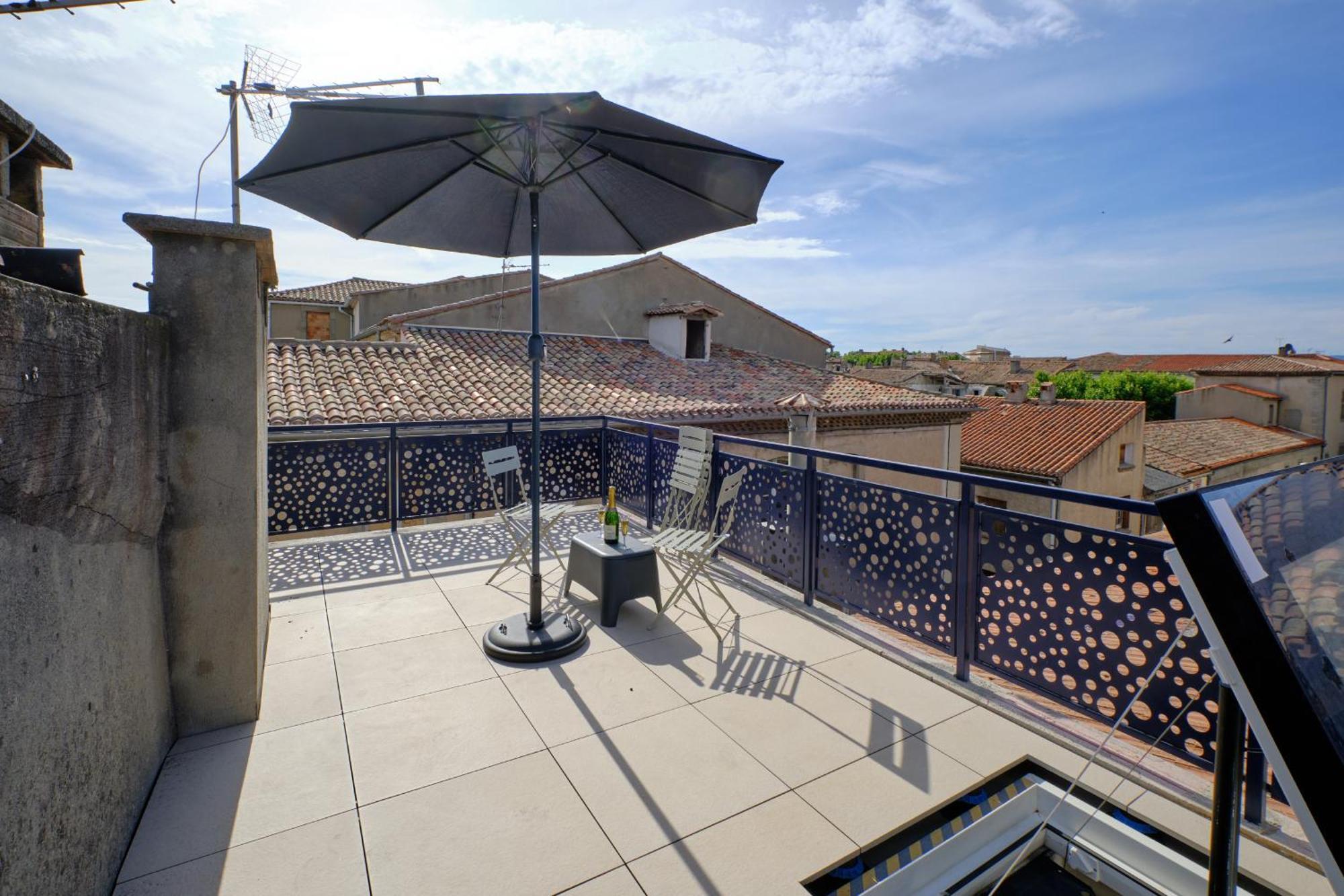 Mon Toit Carcassonnais •Hypercentre •Terrasse •Vue Appartement Carcassonne Buitenkant foto